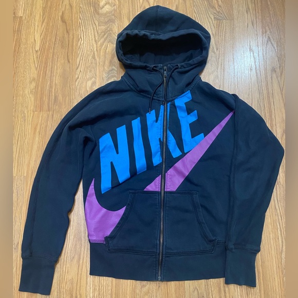 00'S Nike Sweat Pullover Hoodie Men's M Size cotton black type Vintage Second Hand main image 1